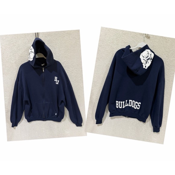 Russell Athletic Other - Butler University Bulldogs Full Zip Hoodie Sweater Mens XL Navy Graphic Jacket